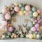 Dusty Green, Pink & Yellow Balloon Garland – Double-Stuffed Pastel Balloon Arch Kit with Pink, Yellow, Purple, and Green Hues for Birthday, Baby Shower, Garden Party, or Wildflower Tea Party Decorations